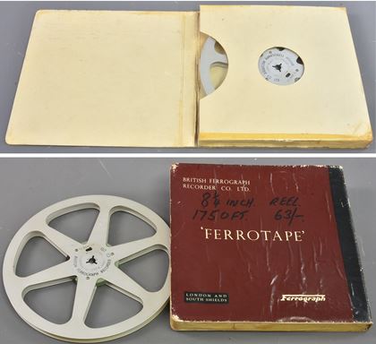 Ferrograph-Five vintage 8 1/4in spools